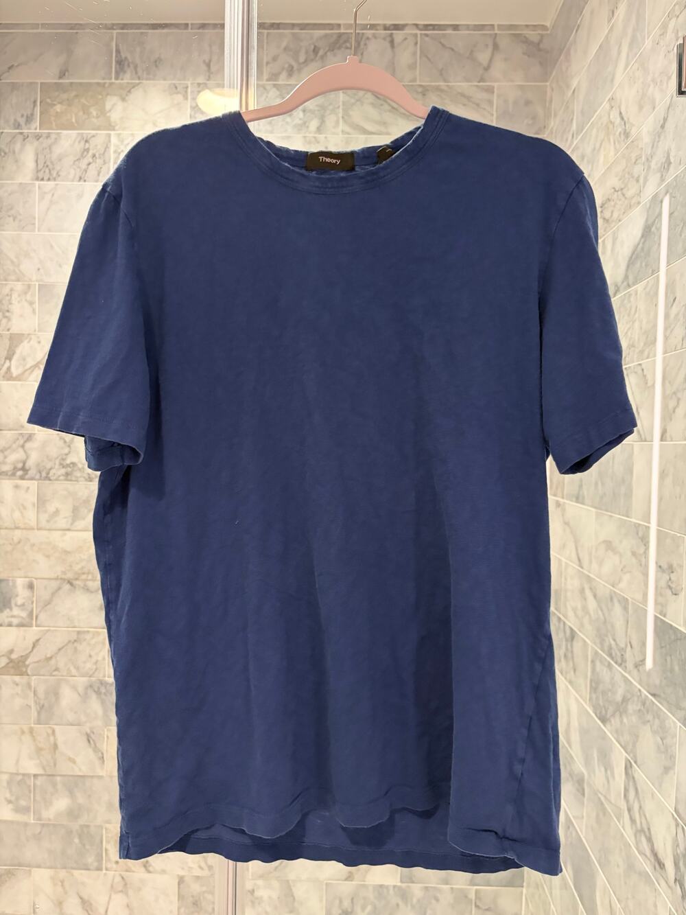 Theory Essential Crewneck T-Shirt Royal Blue Men's L